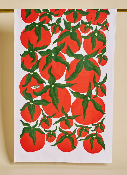 Tomato Tea Towel by One & Only Paper