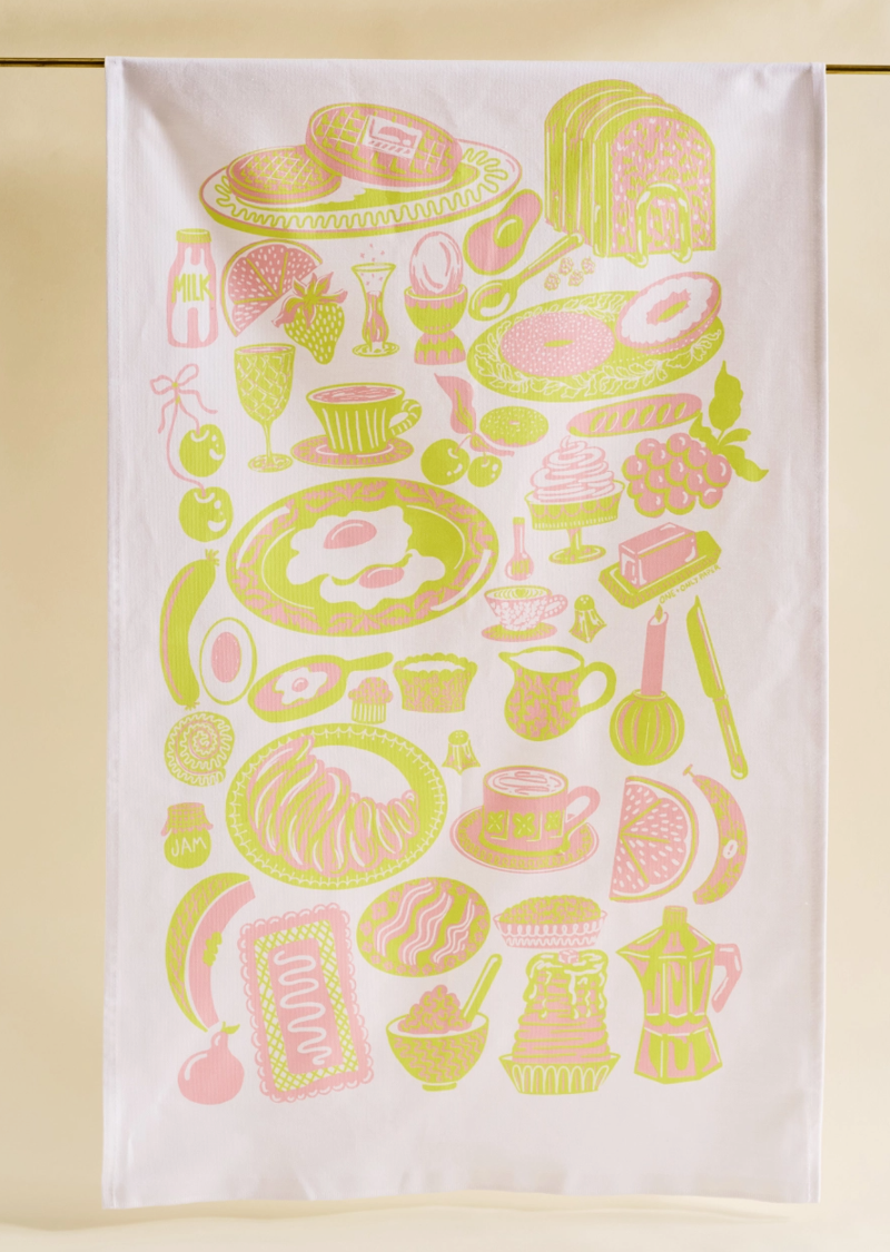 Breakfast Tea Towel by One & Only Paper