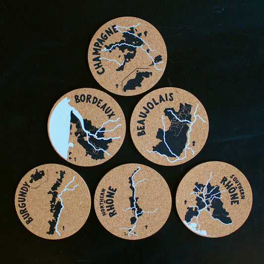 France 44 Wine Region Coasters