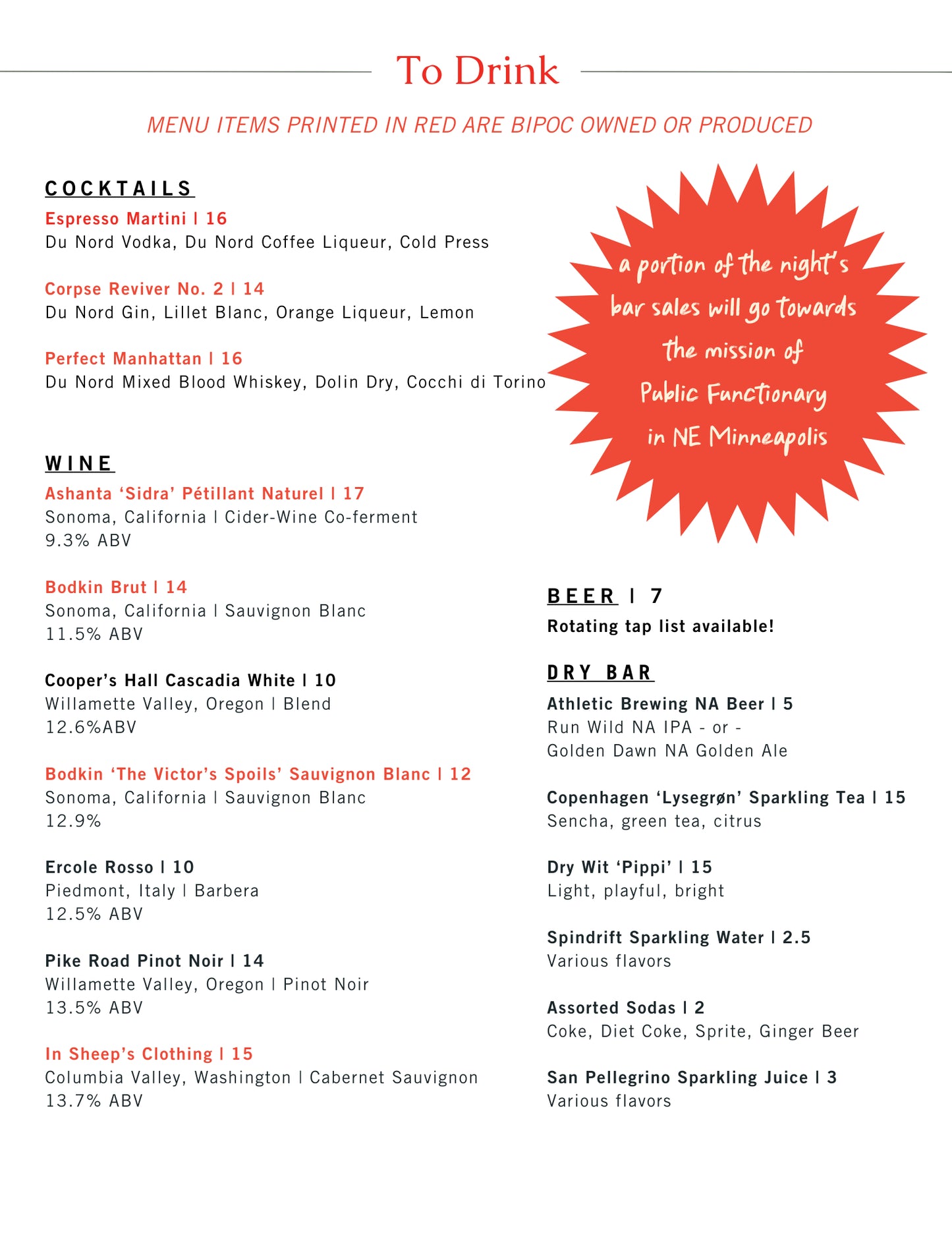 Cocktail Bar Pop-Up | February 7th | 5-8pm