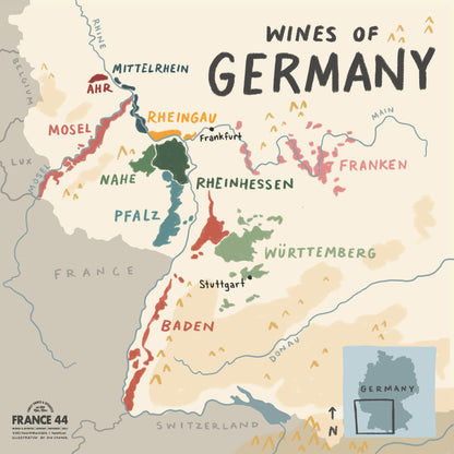 France 44 Wine Map