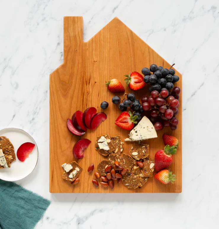 J.K. Adams Cherry Wood House-Shaped Board