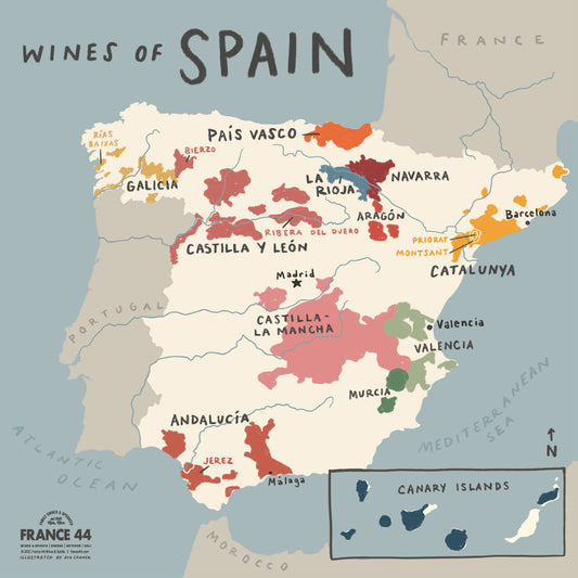 France 44 Wine Map